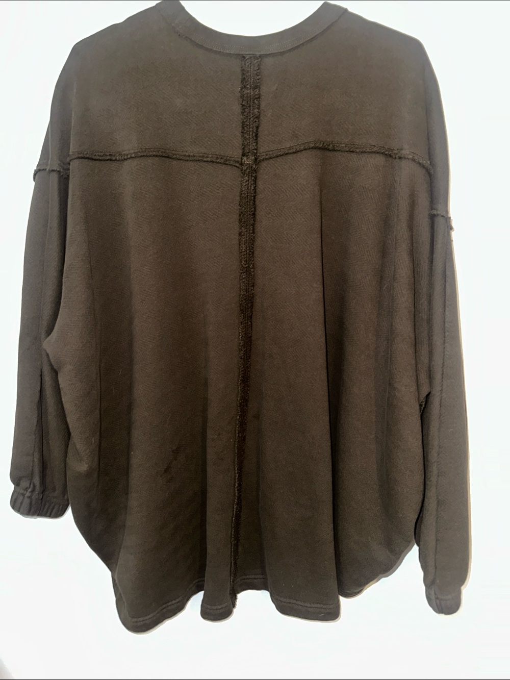 Free People chocolate brown Relaxed Pullover Sweatshirt - Picture 6 of 6